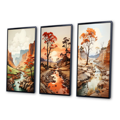 «Minimalist Landscape of the Drakensberg», ensemble de 3 reproductions