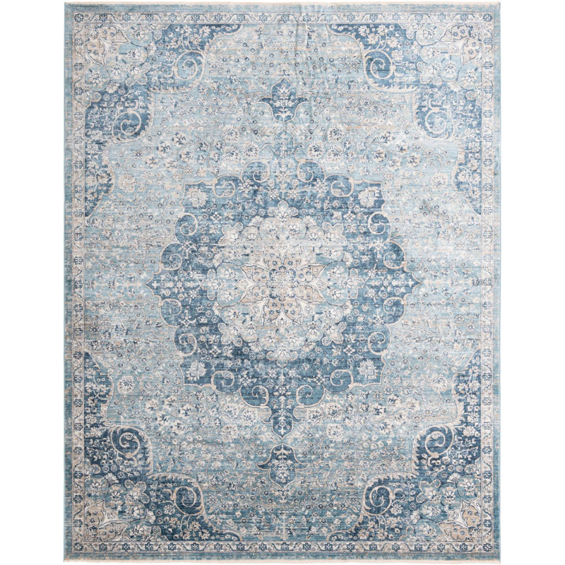 Tapis bleu marine Alabama, Rectangle 5 pi 3 po x 8 pi