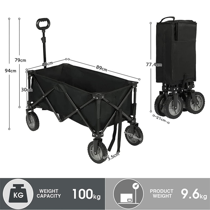 Brechtel Folding with Wheels Garden Carts