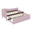 Lit de jour simple rembourré extensible avec dossier en L-207830647