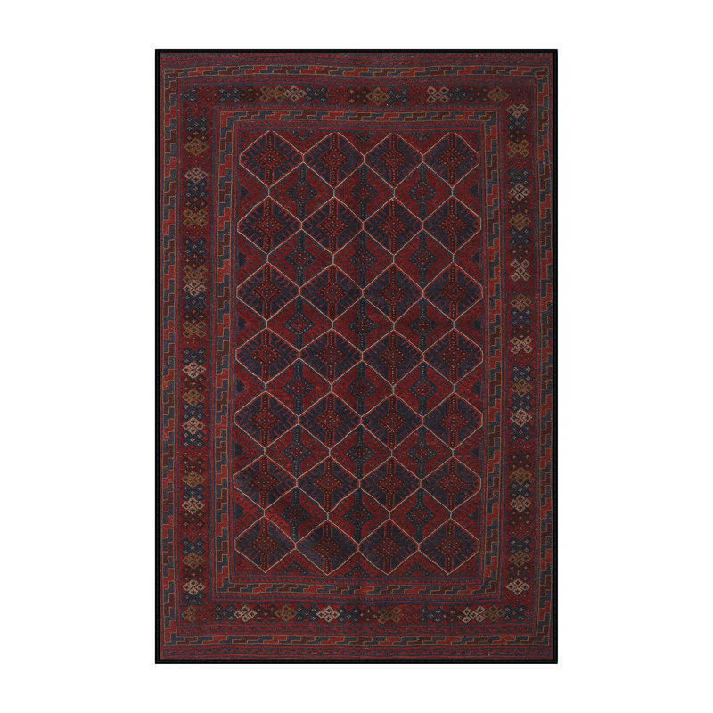 Tapis rouge à motif sud-ouest, Rectangle 6 pi x 9 pi