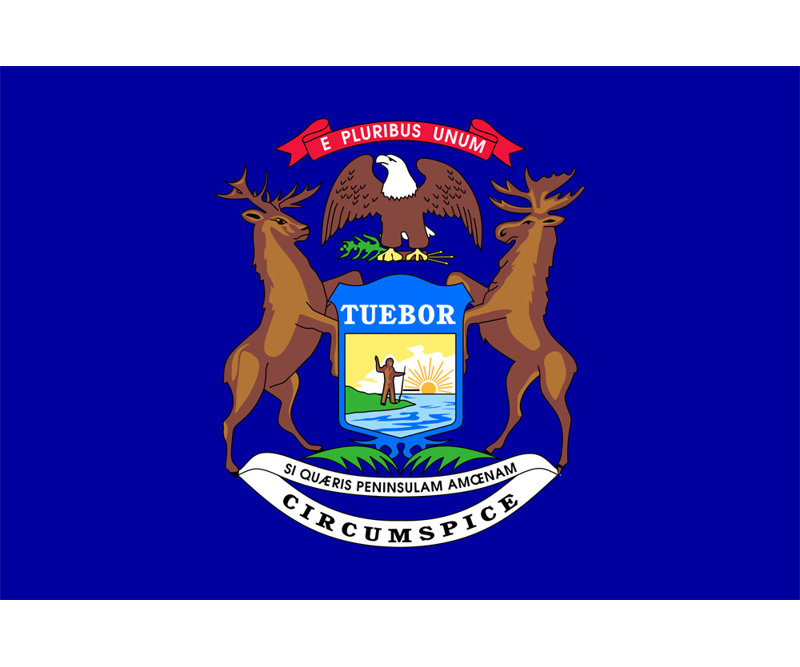 État du Michigan, H 27 po x l 40 po