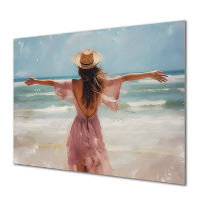 Cowgirl at Rockport Beach - art mural côtier