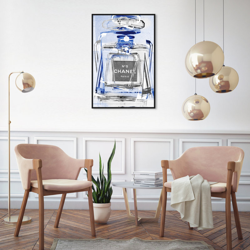Infini saphir argent - art textuel sur toile, Impression encadrée, H 30 po x l 20 po, Noir