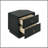 2-drawer Nightstand Bedside Table, Black