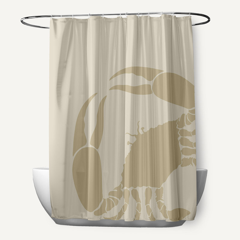Rideau de douche simple, Taupe
