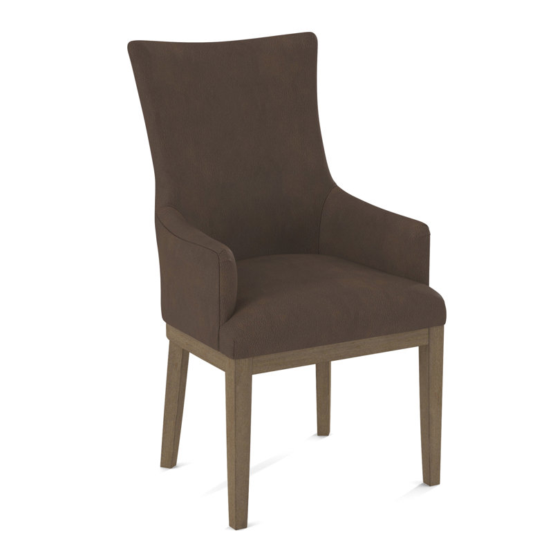 19'' H Upholstered Armchair, Weathered Gray, Evolution Caribou