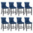 Modern Velvet Upholstered Bar Stools