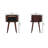 Chestnut Round Open Slot Bedside