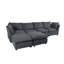 Canapé modulaire polyvalent avec repose-pieds convertible pour espaces variés-503933451