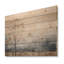 Minimalisme beige et bleu campagne I - campagne, art mural sur bois de pin naturel-2013425268