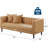 Faux Leather Sofa Couch, Modern 78" W Sofa with Deep Seats, 3 Seater Sofa Couch with 2 Throw Pillows and Wood Legs, Easy Assembly, for Living Room, Bedroom-1946360643