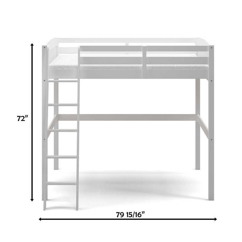 Lit mezzanine double Jahliah Kids, Blanc