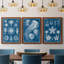Ensemble de 2 peintures murales sur toile d'Alphonse, Afrique dans les tons de bleu-1308183526-1308183549