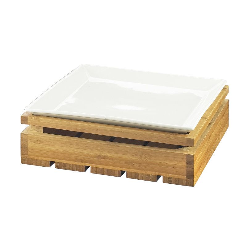 Square Crate Riser - 12" X 12" X 4", Bamboo