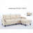 Sectional Sofa, Combo Totally KD 3-Seater Sofa With Storage Ottoman Stool For Living Room Apartment And Bedroom-1412322968