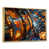 Toile avec cadre flottant or
