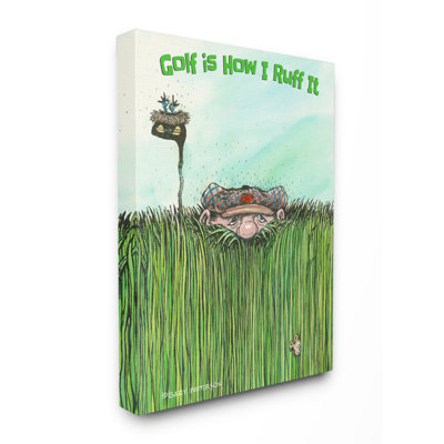 " Golf Is How I Ruff It Funny Golf Cartoon Sports Design " by Gary Patterson
