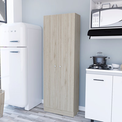 Multistorage Pantry Cabinet, Five Shelves, Double Door Cabinet