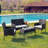 PE Wicker 4-Piece Patio Furniture Set with Glass Table & Cushions, 4 Piece Wicker Patio Set for Balcony / Backyard / Porch / Poolside-409071304