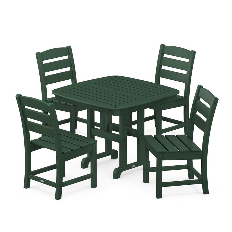 Lakeside 5-Piece Side Chair Dining Set, Green