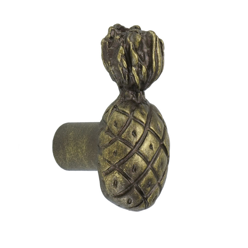Tropical pineapple knob in Antique Brass, Antique Brass