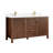 Charnley 60" Double Bath Vanity with White Grain Composite Stone Top-1140835639