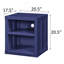 Table de chevet bleue avec tablette ouverte