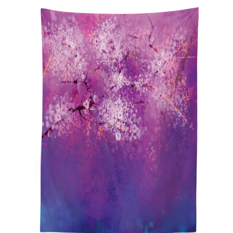 Flower Tablecloth, 84" L x 60" W