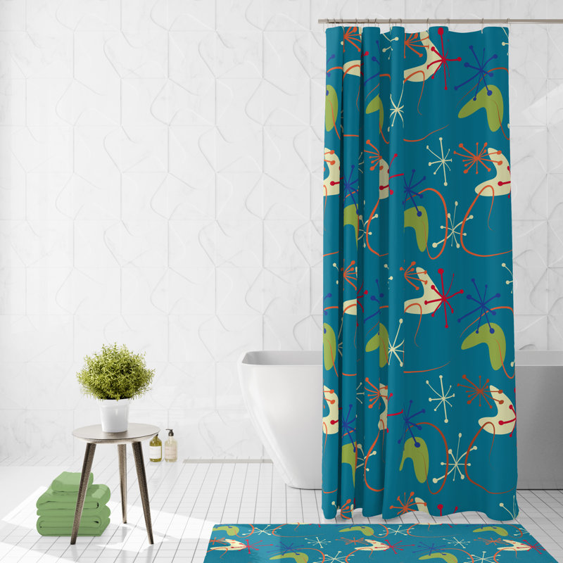 Abstract Shower Curtain, 72" H x 70" W