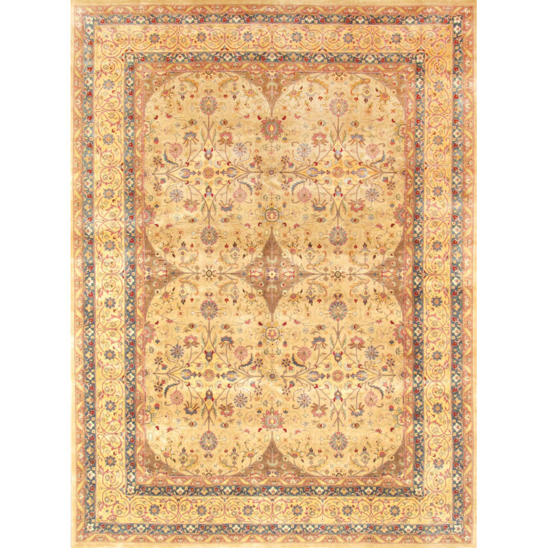 Tapis oriental en coton / laine noué à la main 7 pi 8 po x 10 pi 1 po Oriental, Rectangle 7 pi 8 po x 10 pi 1 po