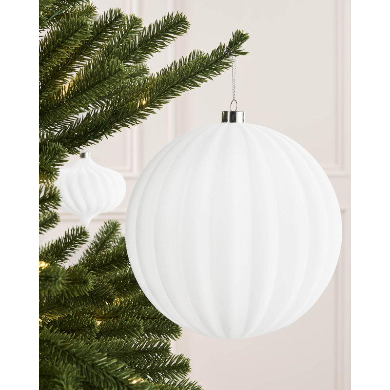 Polystyrene Shatterproof Bauble, 22.6 cm H x 20 cm W x 20 cm D, White