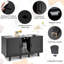 Aaliyah Enclosed Litter Box Enclosure-1914697610