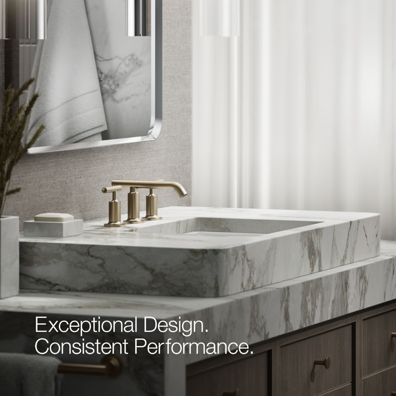 Purist Widespread Bathroom Faucet with Drain Assembly, Vibrant Brushed Bronze