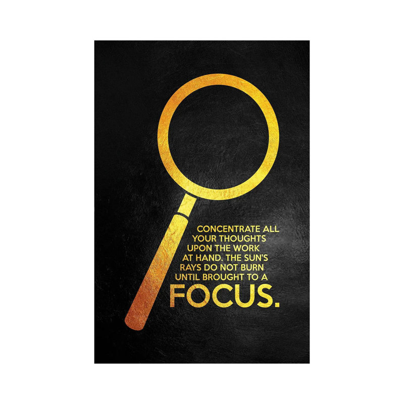 Focus 1 Piece Wrapped Canvas Wall Art, 30.48 cm H x 45.72 cm W