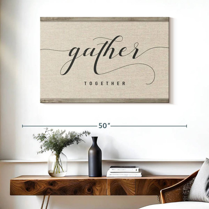 Gather Together Script Wall Sign, 26" H x 39" W