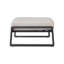 Lightweight 2 Ottomans With Aluminium And Cushioning Beige Seating - Frame