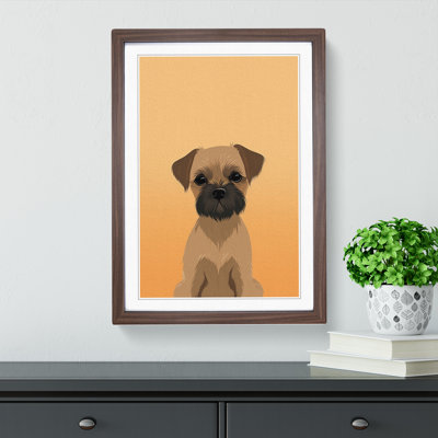Border Terrier Minimalism - Framed Print