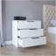 Commode 3 tiroirs Kaia, plateau supérieur - blanc