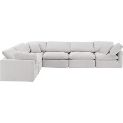 Hinami Velvet L-Shaped Sectional Reversible