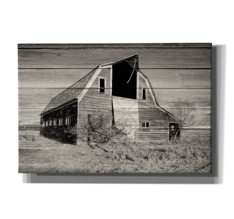 «Lost Farmstead On The Prairie 027» par Gordon Semmens, H 40 po x l 60 po x P 1,5 po
