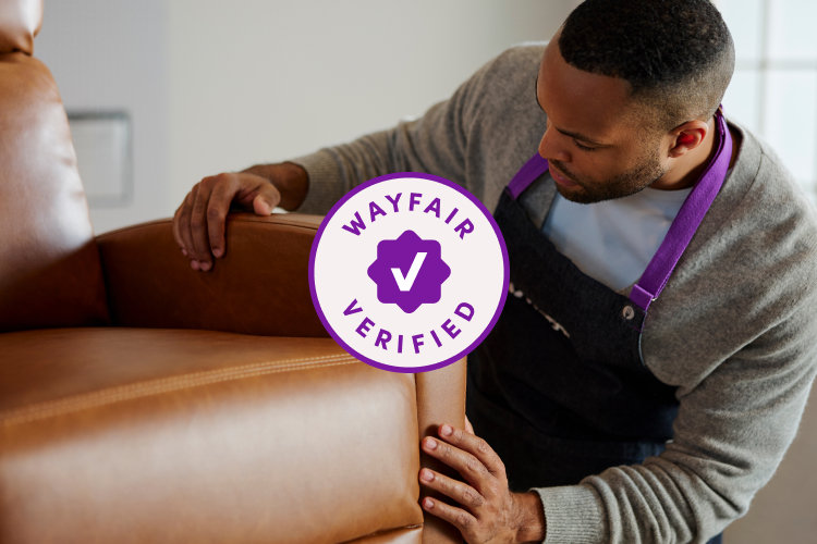 Wayfair Verified Accent Chair with the Verified logo over it