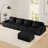 146" Modern L-Shaped Modular Sectional Sofa for Living Room,Flannelette Fabric,Oversized 4-Seater Couch,Deep Seat,Boneless sofa,Movable Ottoman,Buckle connection,Anti-slip Design,No Assembly-1891105349