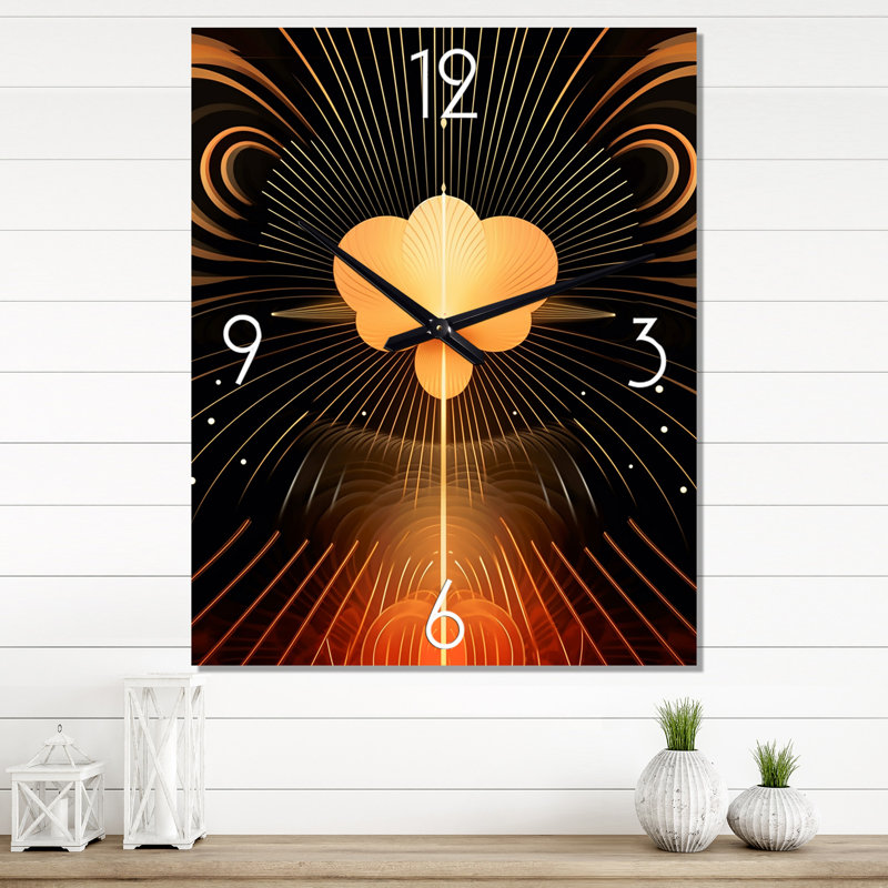 Horloge murale géométrique surdimensionnée, H 32 po x l 24 po x P 1 po