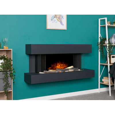 Manola Adam 121.5 cm W Surface Wall Mounted Electric Fireplace with 6824 BTU