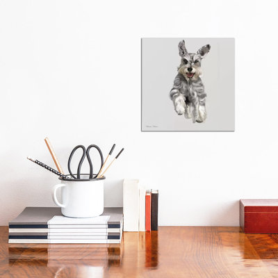 Schnauzer by Vicki Newton - Wrapped Canvas Print