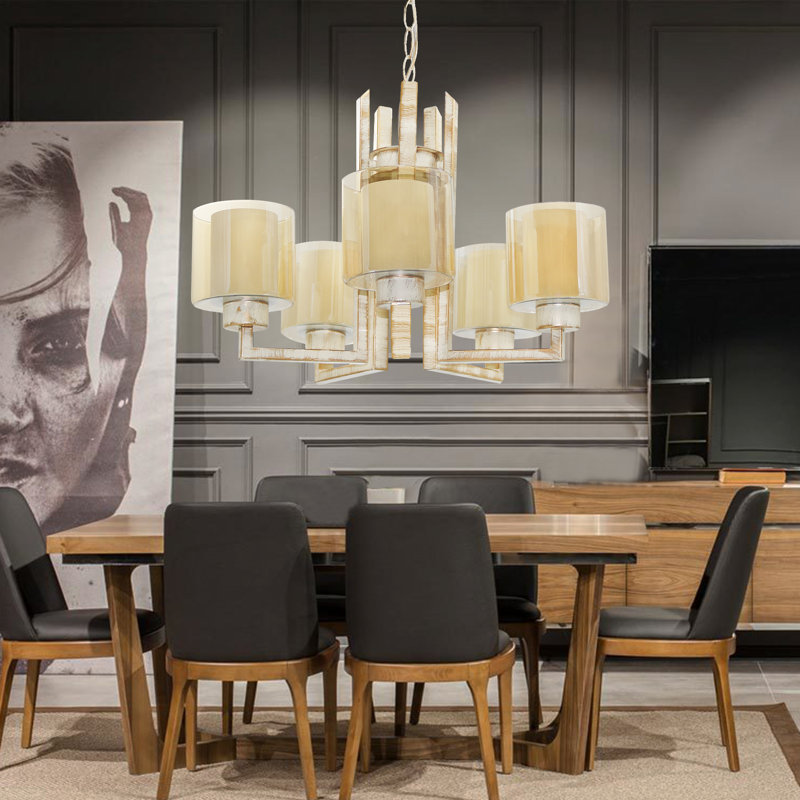 Abrienda 5 - Light Chandelier, Beige, Cream