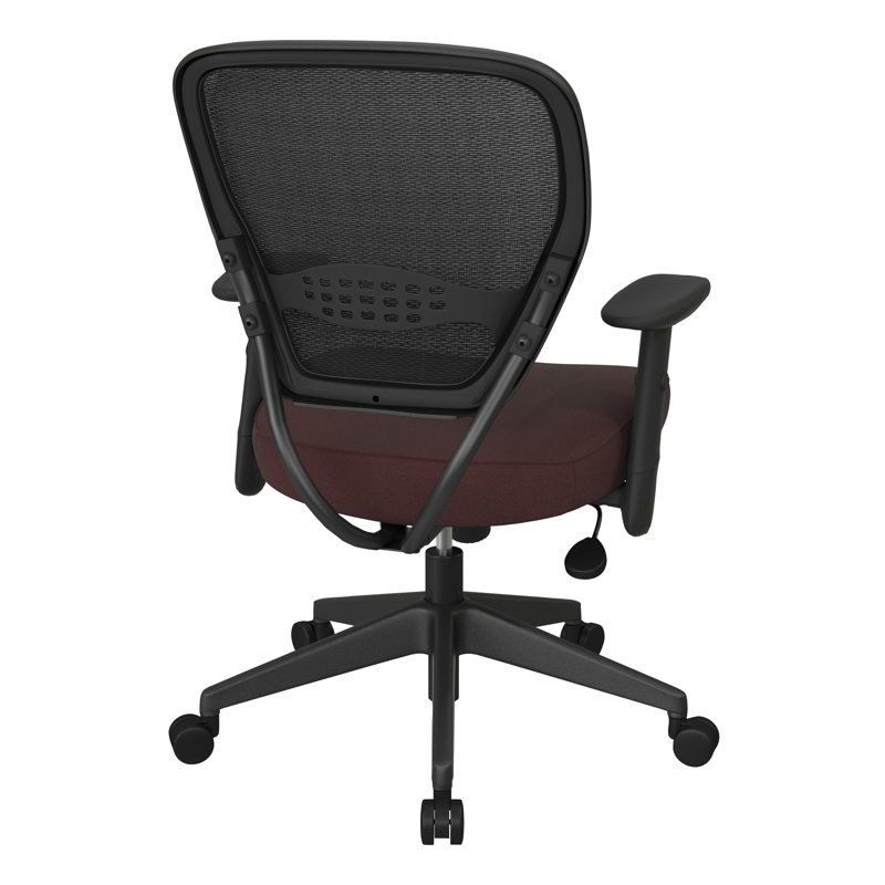 Chaise de travail ergonomique en filet SPACE, Icône - bourgogne