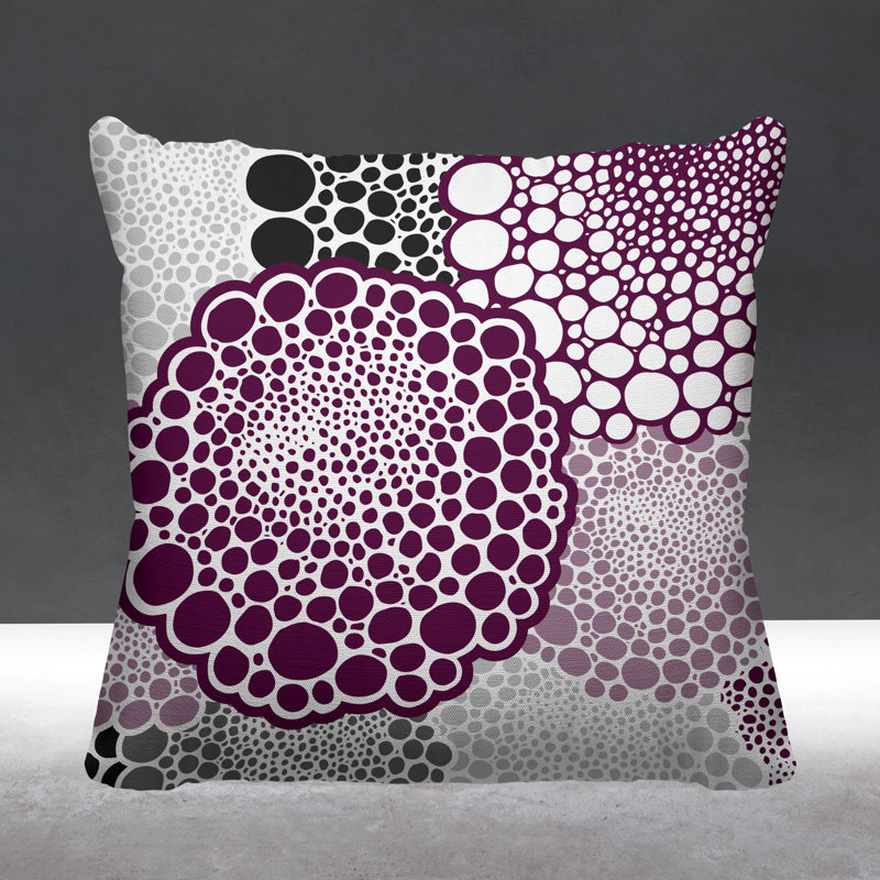Coussin Bryony, L 15 po x H 15 po, Mauve