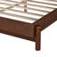 Lit plateforme en bois de style Mid-Century avec tête de lit tapissier en polyuréthane, sans sommier-23068394-23068395